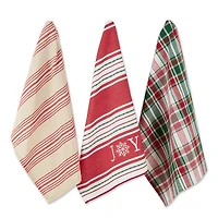 DII® Assorted Joy Snowflake Dishtowel Set