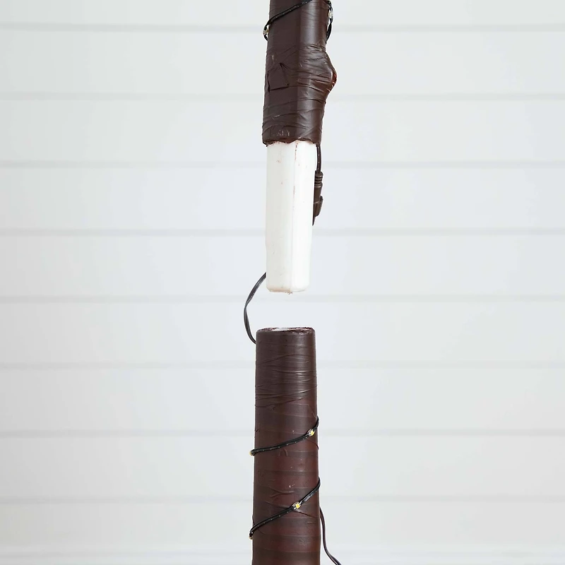 4ft. Pre-Lit UV Resistant Artificial Palm Tree with Warm White LED Lights