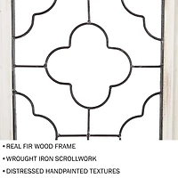 Hastings Home 31" Metal & Wood Clover Wall Panel
