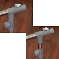 Household Essentials 62" Folding Double Garment Rack with Wheels