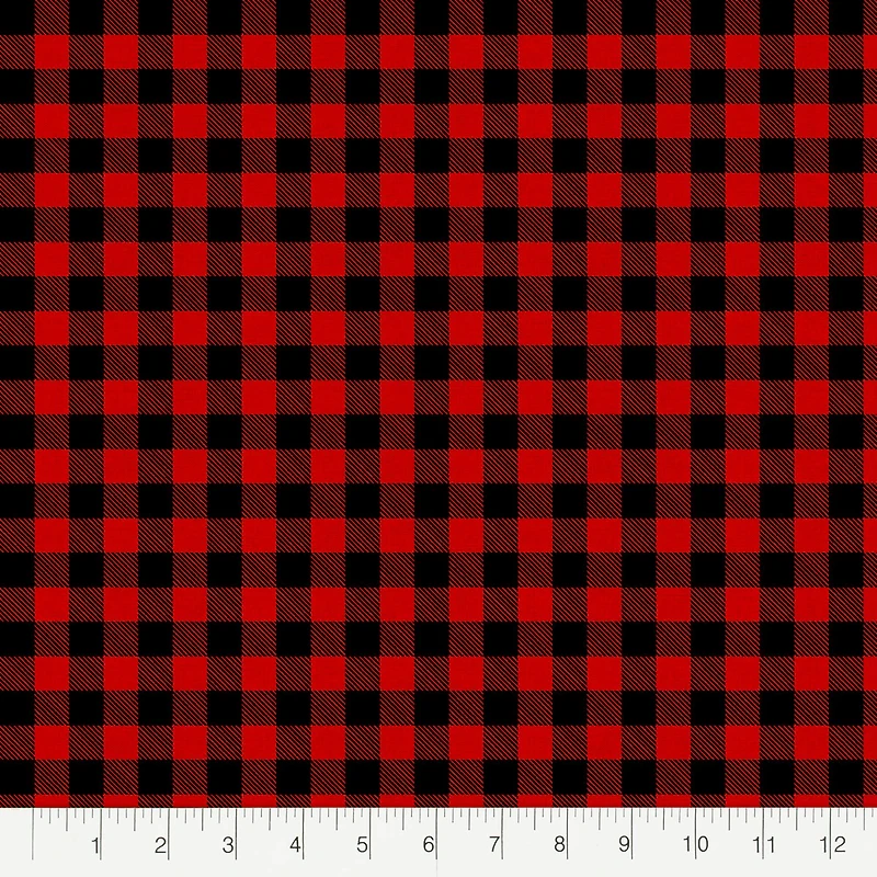 12 Pack: Flannel Print Fabric Bundle by Loops & Threads™