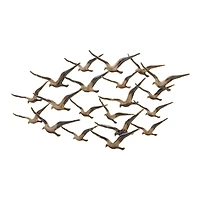 Gold Iron Coastal Birds Wall Décor