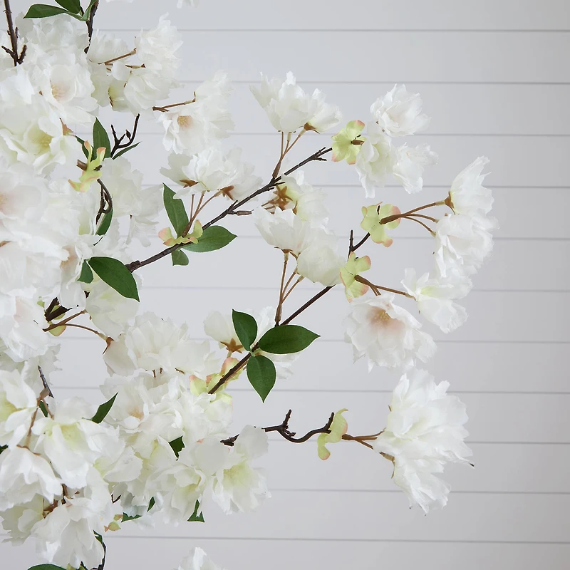 6ft. Artificial Cherry Blossom Tree with White Decorative Planter
