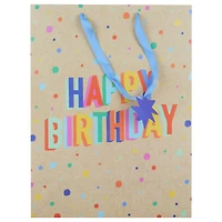 Large Kraft Happy Birthday Gift Bag by Celebrate It™
