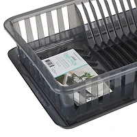 Kitchen Details Smoke Gray Large Dish Rack with Tray