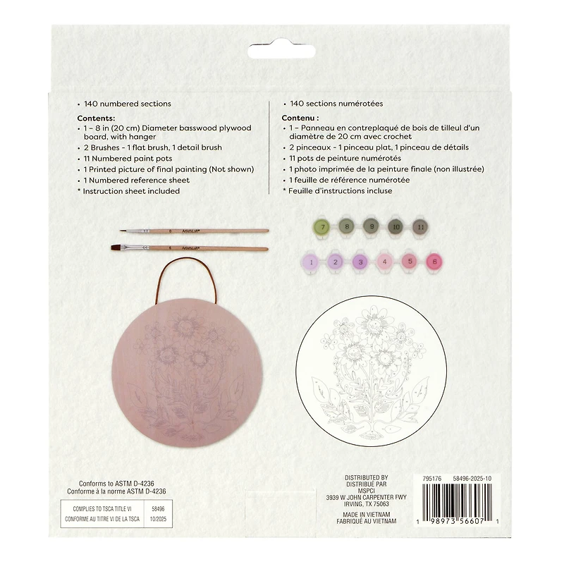 Folk Art Paint-by-Number Plywood Surface Kit by Artist's Loft®