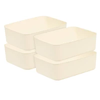 IRIS® Cream Nestable Storage Organizer Bins