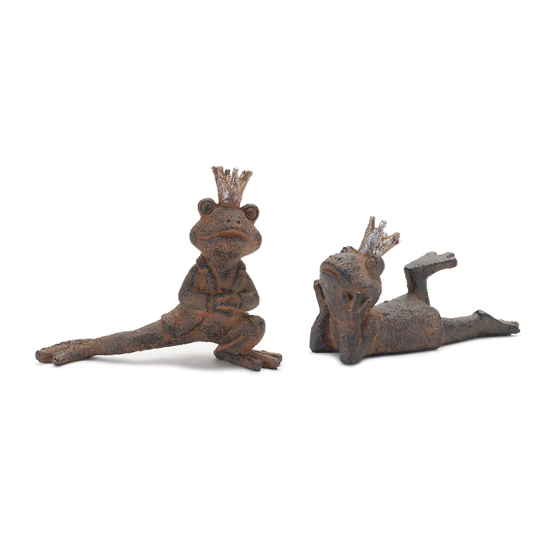Royal Lounging Frog Figurine Set