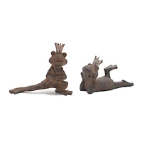 Royal Lounging Frog Figurine Set