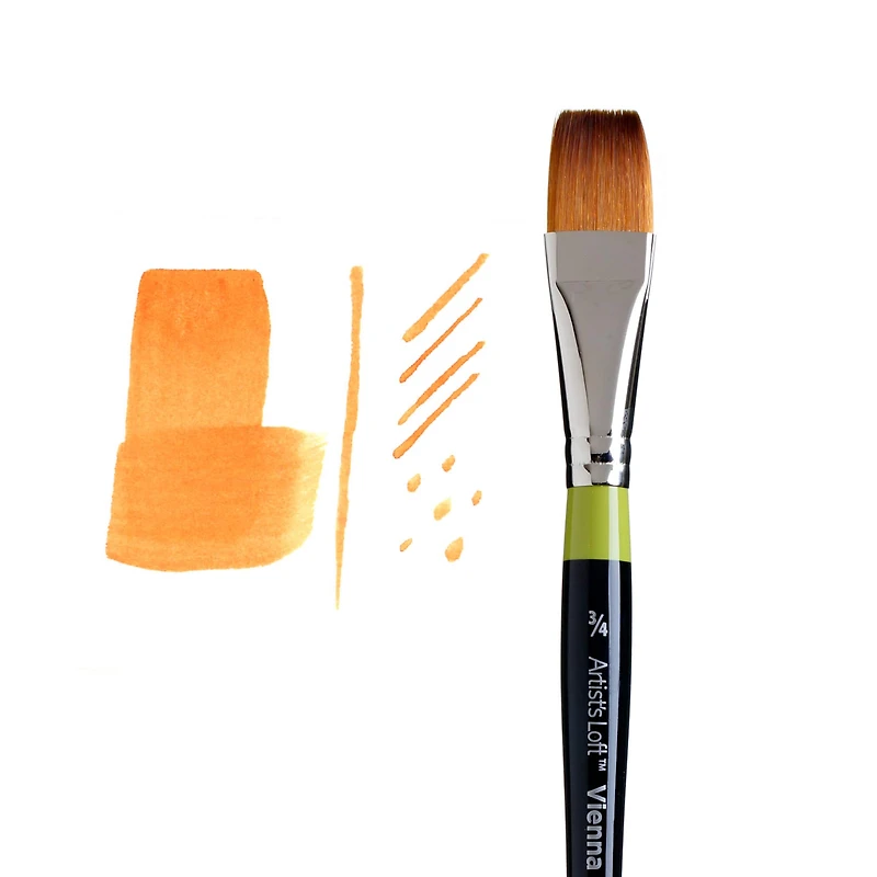 Golden Taklon Short Handle Flat Wash Brush by Artist's Loft™ Vienna