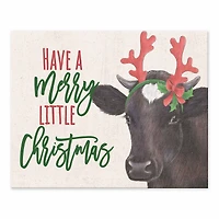 10" Reindeer Cow Tabletop Canvas Art