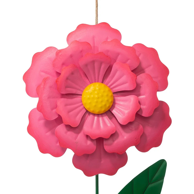 Glitzhome® 3.5ft Assorted Multi-Functional Metal Dimensional Flower Yard Stake, 3ct.