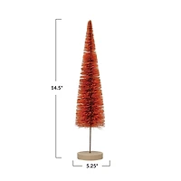 Hello Honey® 14.5" Mulberry Sisal Bottle Brush Tree with Wood Base
