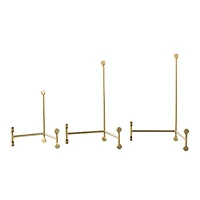 Gold Metal Fixed Easel with Ball Accent Set