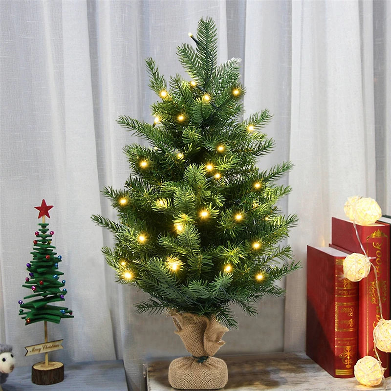 Costway 2ft. Pre‑Lit Tabletop Fir Artificial Christmas Tree with Timer LED Lights