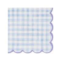 12 Packs: 20 ct. (240 total) & White Gingham Scallop Lunch Napkins by Celebrate It