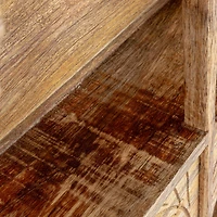 Hello Honey® 20" Carved Natural Mango Wood Shelf
