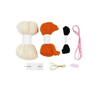 Spring Advanced Orange & White Tabby Felting Kit by Loops & Threads®