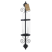 19.75" Ornate Scroll Candle Wall Sconce