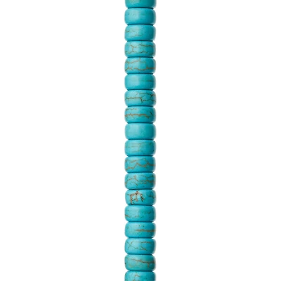 Turquoise Dyed Reconstituted Howlite Heishi Beads, 8mm by Bead Landing™