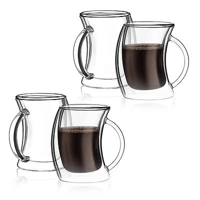 JoyJolt® 5.4oz. Caleo Double Wall Espresso Glasses, 4ct.