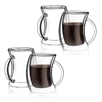JoyJolt® 5.4oz. Caleo Double Wall Espresso Glasses, 4ct.
