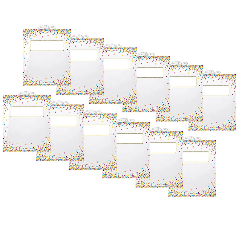 Ashley Productions® 11" x 16" Hanging Confetti Pattern Storage/Book Bags, 12ct.