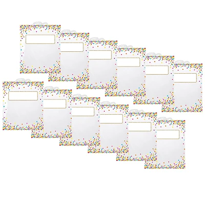 Ashley Productions® 11" x 16" Hanging Confetti Pattern Storage/Book Bags, 12ct.