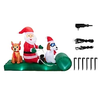 Mr. Christmas 8ft. Santa's Dog Sled Outdoor Lit Inflatable