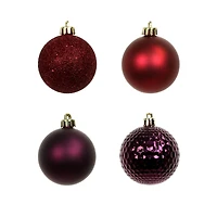 40 Pack 2" Berry Solid & Glitter Shatterproof Ball Ornaments by Ashland®