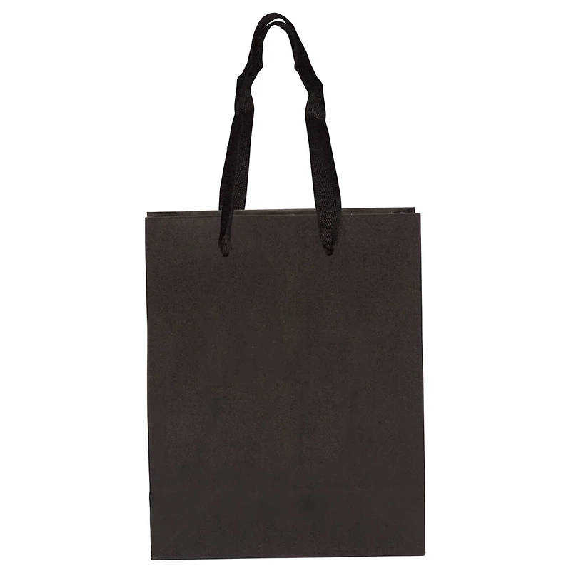 JAM Paper Medium Black Matte Heavy Duty Kraft Gift Bags, 3ct.