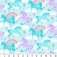 Fabric Traditions Purple Unicorn Cotton Fabric