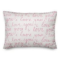 I Love You Handwriting Throw Pillow