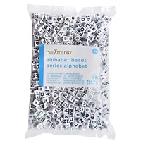 Black & White Alphabet Square Beads by Creatology™