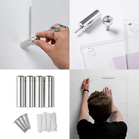 Wexel Art Double Panel Clear Acrylic Floating Wall Frame with Silver Hardware