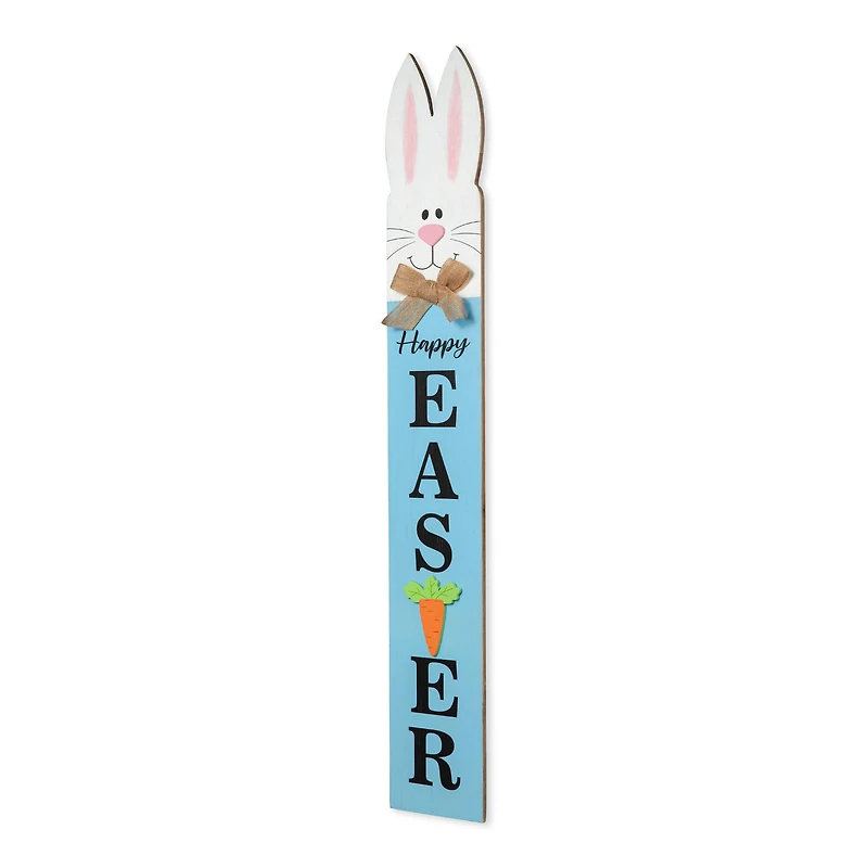 Glitzhome® 42" Wooden Double-Sided Easter Welcome Porch Sign with Bunny Ears