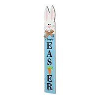 Glitzhome® 42" Wooden Double-Sided Easter Welcome Porch Sign with Bunny Ears