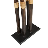 Brown Albizia Bohemian Sculpture, 8" x 8" x 4"