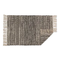 DII® Black Textured Dobby Hand-Loomed Rug, 2ft. x 3ft.