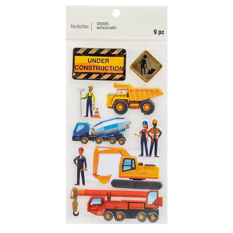 Construction Worker Dimensional Stickers by Recollections™