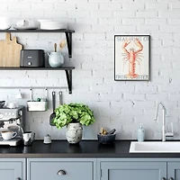 Stupell Industries Fresh Lobster Seafood Sign Framed Wall Art