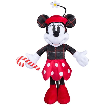 18" Christmas Minnie Mouse in Vintage Plaid Holiday Greeter
