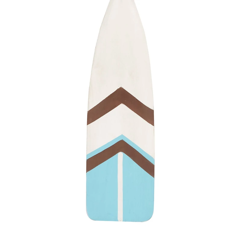 Coastal White Wood Oar Wall Art, 61" x 6" x 2"