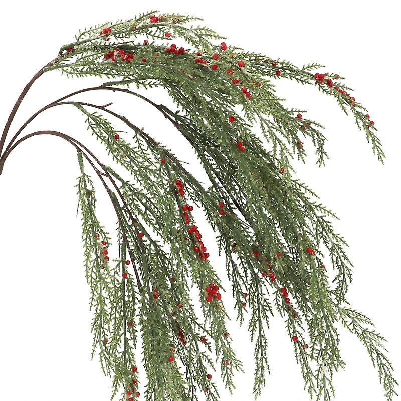 32" Hanging Cypress & Red Berry Deluxe Bush by Ashland®