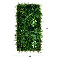 20" x 40" Framed Costa Rican Forest Artificial Living Wall Art Panel