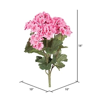 18" Artificial Coral Geranium Bush, 4ct.