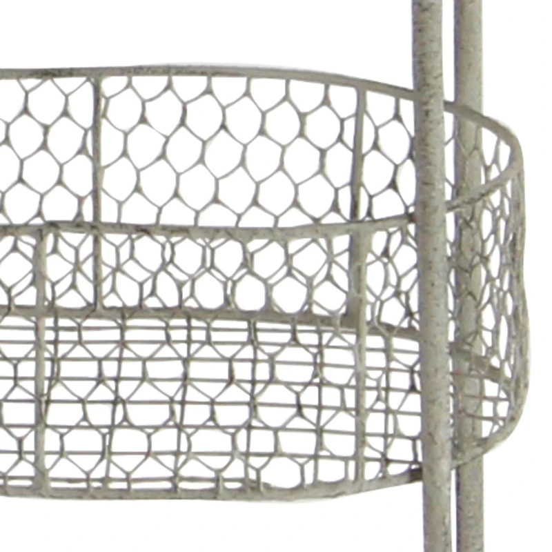 White Iron Farmhouse 3 Tier Tray Stand