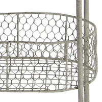 White Iron Farmhouse 3 Tier Tray Stand