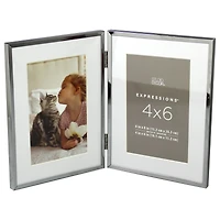 Expressions™ 2 Opening 4" x 6" Silver Collage Frame with Mat by Studio Décor®