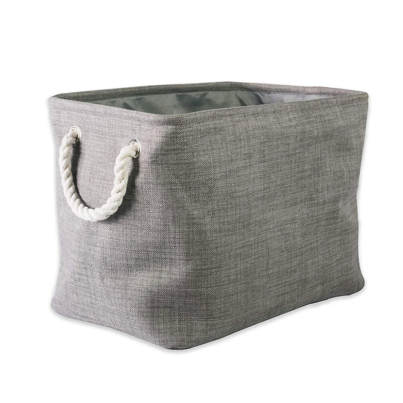Small Gray Polyester Variegated Rectangle Bin